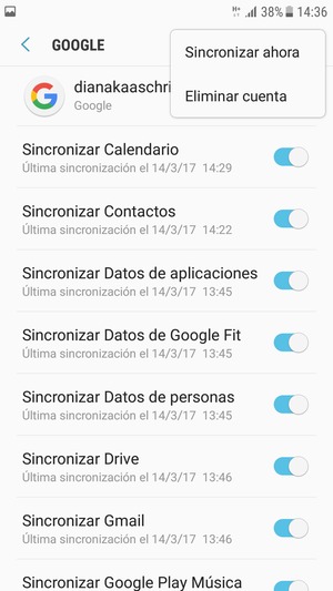 Seleccione Sincronizar ahora