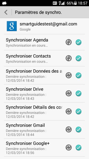 Vos informations seront synchronisées