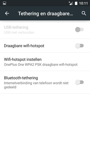 Selecteer Wifi-hotspot instellen