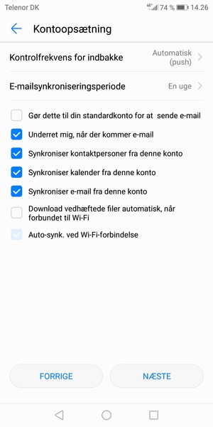 Vælg NÆSTE