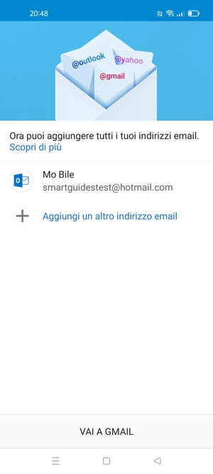 Seleziona VAI A GMAIL