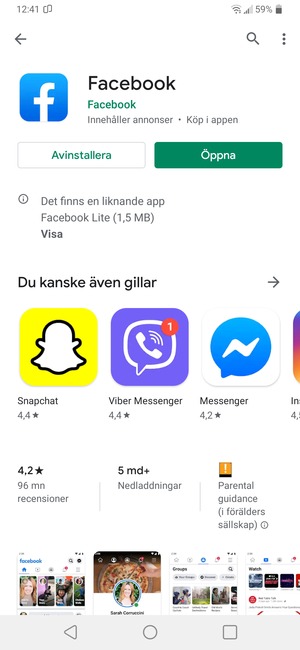 Välj Öppna