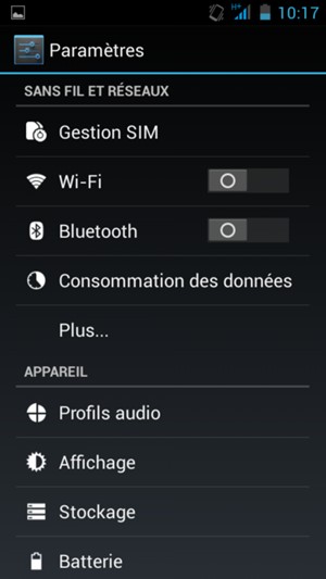 Sélectionnez Wi-Fi