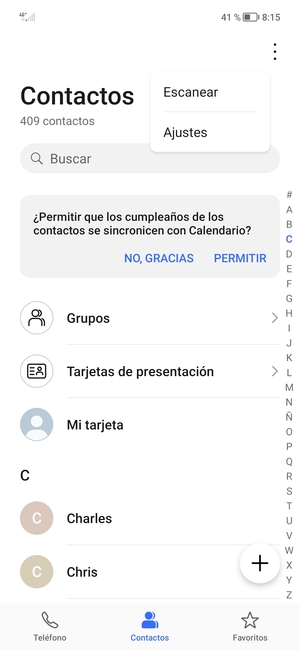 Seleccione Ajustes
