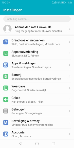 Selecteer Batterij