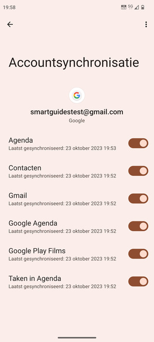 Selecteer de Menu-knop
