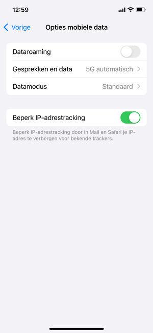 Selecteer Gesprekken en data
