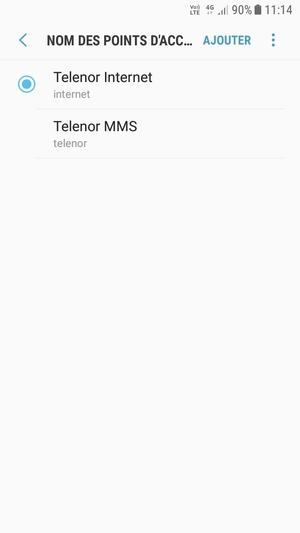 Sélectionnez le bouton du Menu