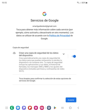 Seleccione Aceptar