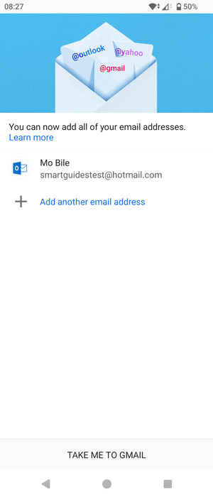 Select TAKE ME TO GMAIL