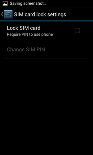 Check the Lock SIM card checkbox