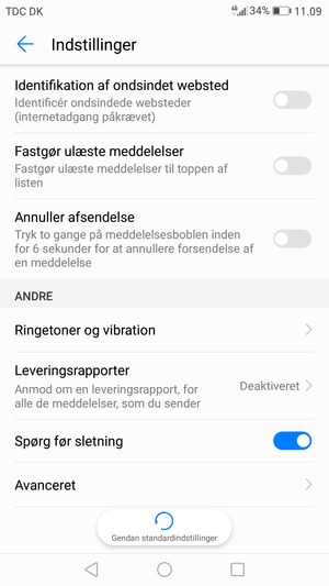 Vælg Avanceret