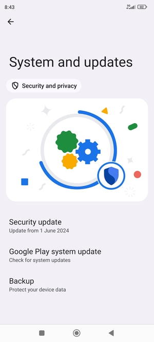 Select Google Play system update