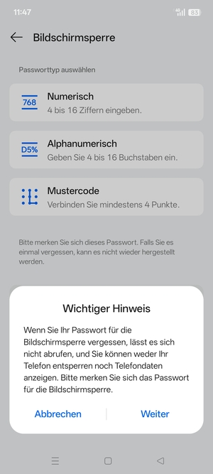 Wählen Sie Weiter
