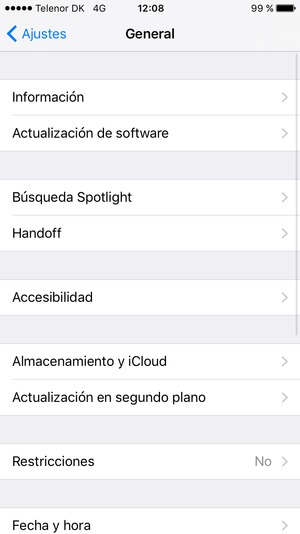 Seleccione Actualización de software