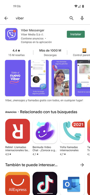 Seleccione la aplicación