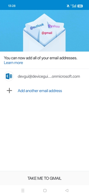 Select TAKE ME TO GMAIL