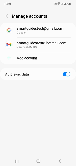 Select your Google account