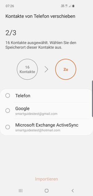 Wählen Sie Ihr Google Konto