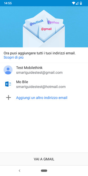 Seleziona VAI A GMAIL