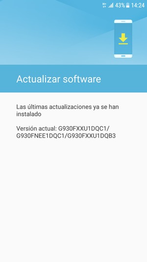 Si su teléfono está actualizado, verá la siguiente pantalla