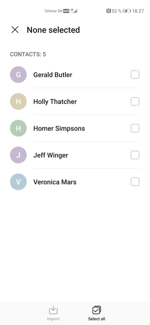 Check the Select all checkbox