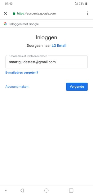 Selecteer Volgende