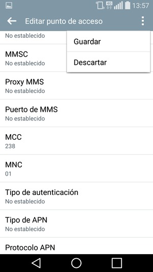 Seleccione el botón Menú y seleccione Guardar