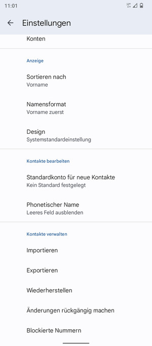 Scrollen Sie und wählen Sie Importieren