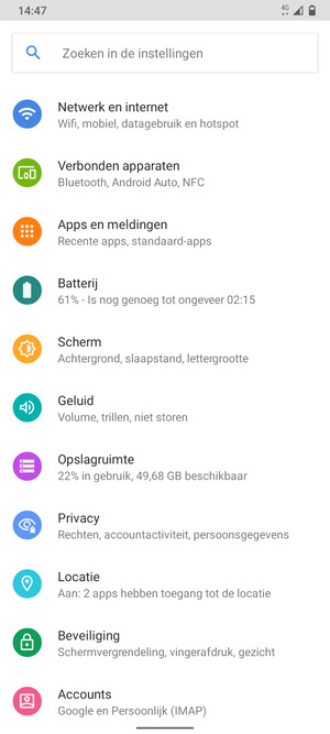 Selecteer Netwerk en internet