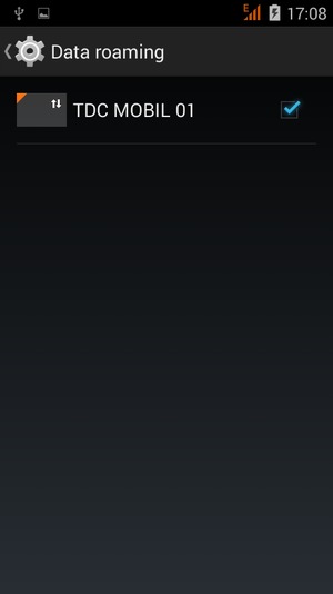 Turn Data roaming on or off