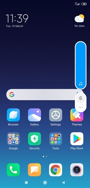 Continue to press to take the volume down to the required level