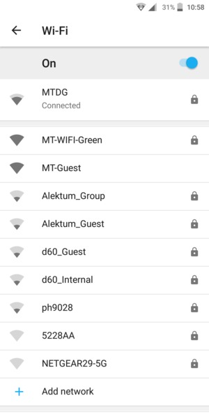 You are now connected to the Wi-Fi network