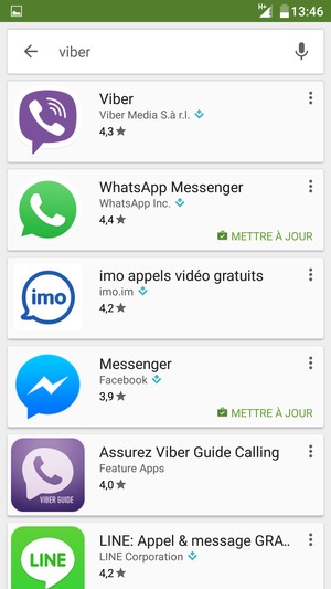 Sélectionnez l'appli