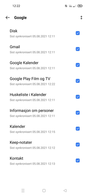 Velg menyknappen