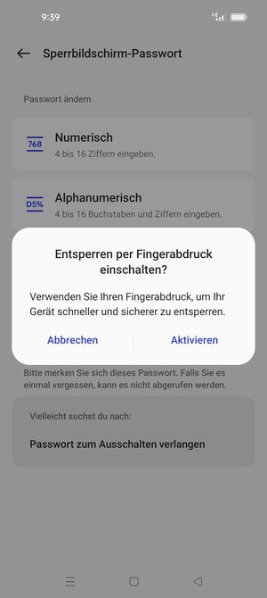 Wählen Sie die gewünschte Option