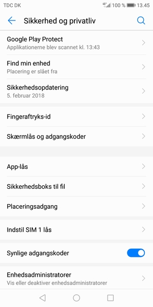 Vælg Indstil SIM lås