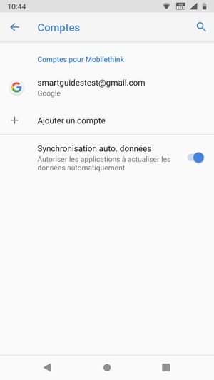 Sélectionnez votre compte Google