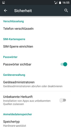 Wählen Sie SIM-Sperre einrichten