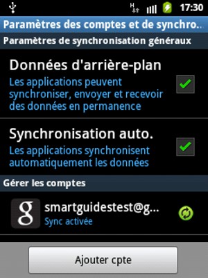 Sélectionnez votre compte