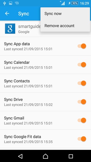 Select Sync now