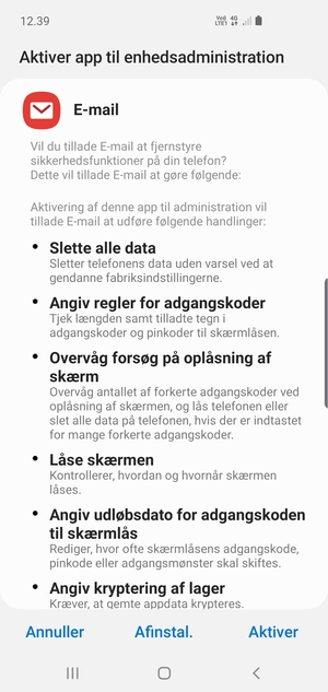 Vælg Aktiver