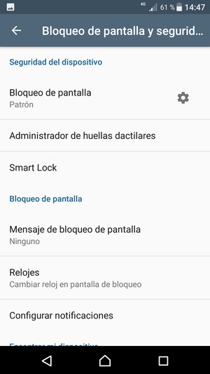 El teléfono ha sido asegurado con un bloqueo de pantalla