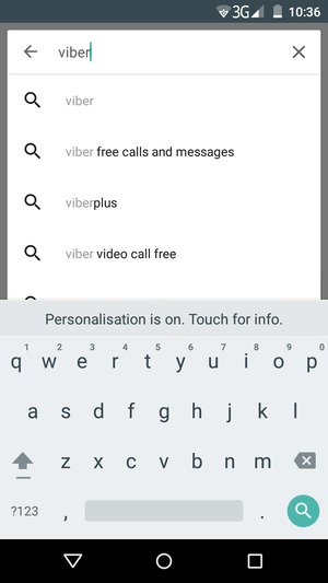 Enter the app name and select Search