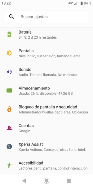 Desplácese y seleccione Bloqueo de pantalla y seguridad