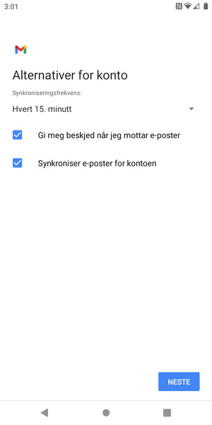 Velg NESTE