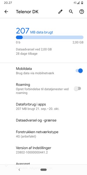 Vælg Foretrukken netværkstype