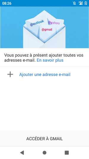 Sélectionnez Ajouter une adresse e-mail