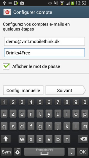 Saisissez votre adresse e-mail et votre mot de passe et sélectionnez Suivant