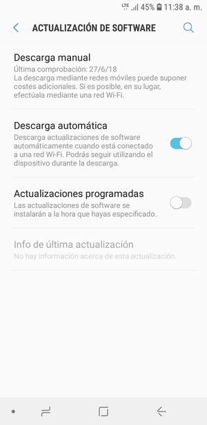 Seleccione Descarga manual